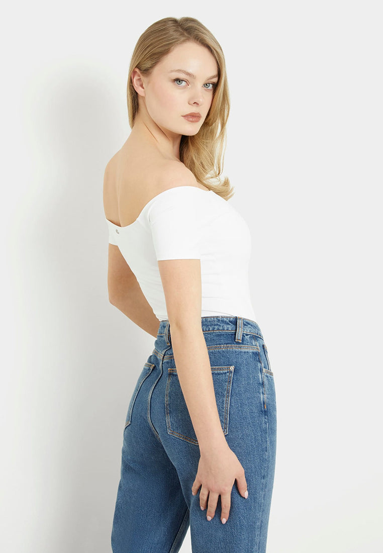 Off Shoulder Cristal Bodysuit